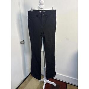 DG2 Diane Gilman Black Classic Stretch High Rise Wide Leg Jean sz 6 New